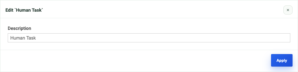 Live v2 Human Task settings.
